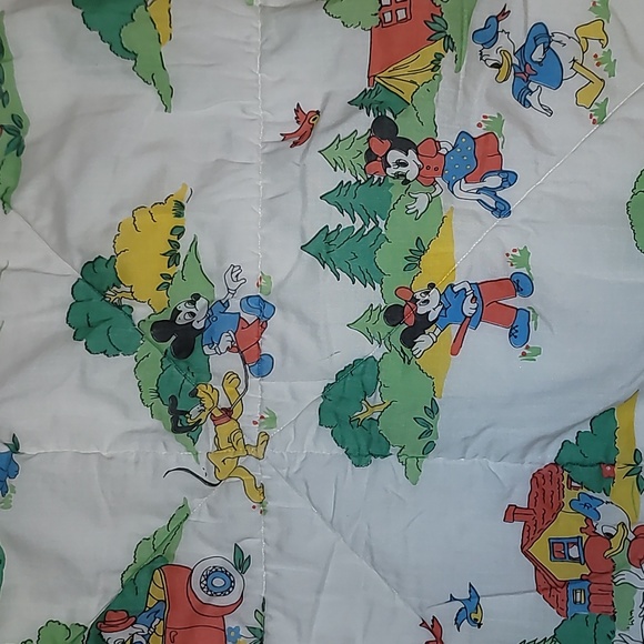 Vintage Disney baby blanket crib comforter blanket all over print multicolored - Picture 2 of 5